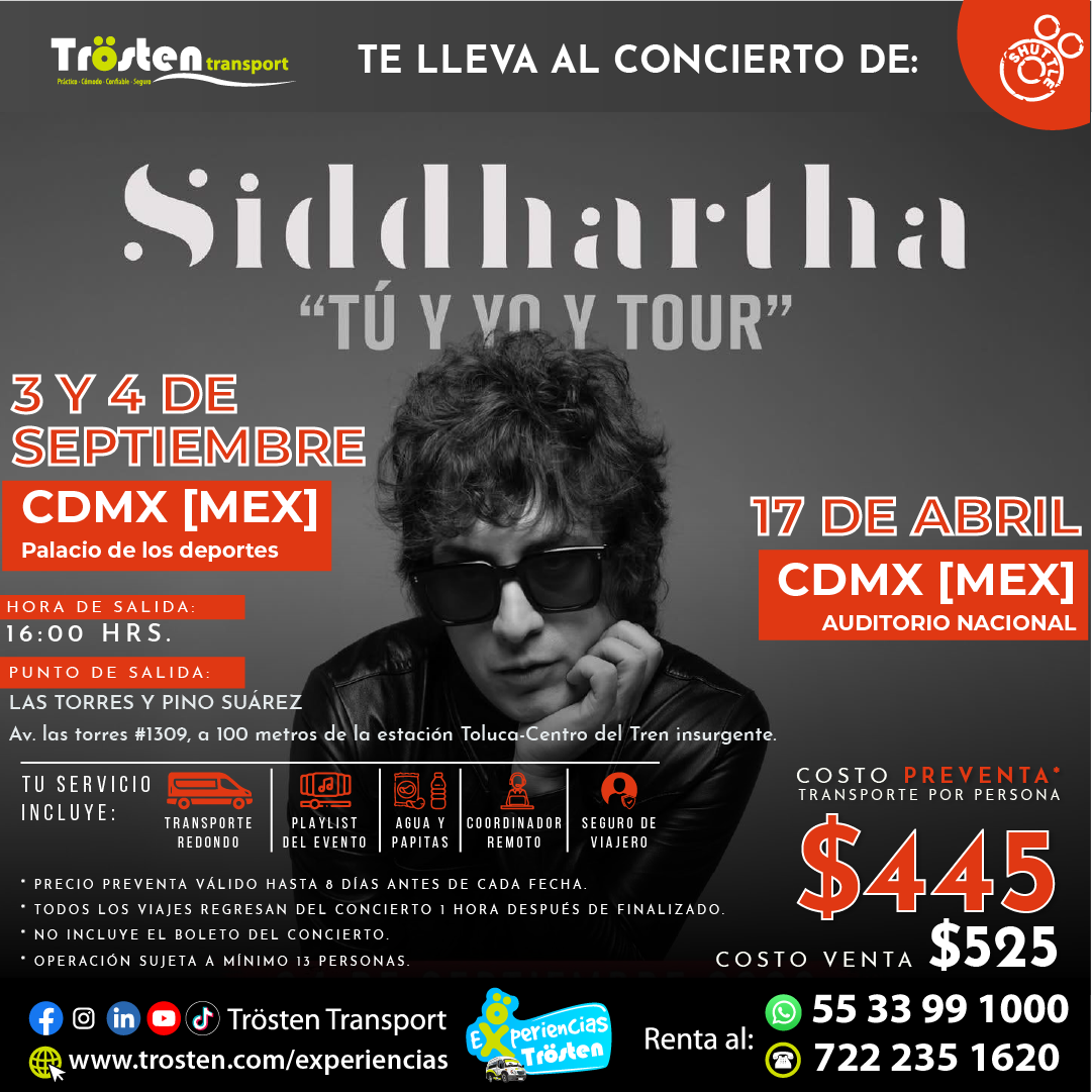 Siddhartha "Tu y yo y tour"