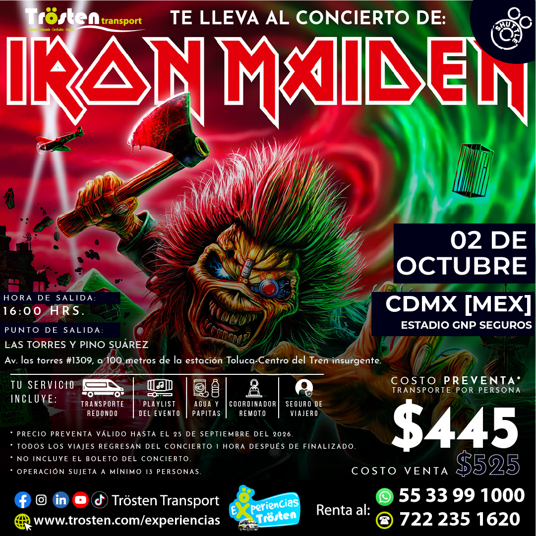 Iron Maiden "Run For Your Lives World Tour 2026"